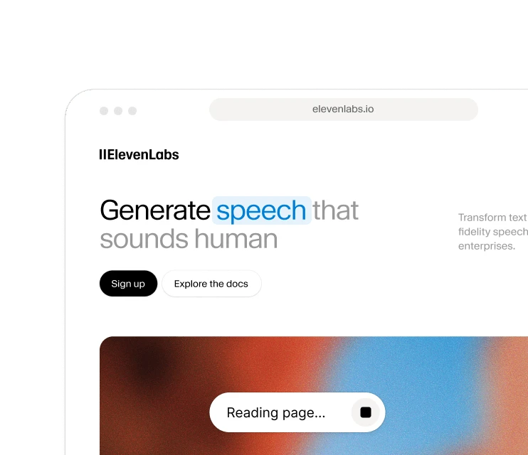 Use text to speech for screen readers
