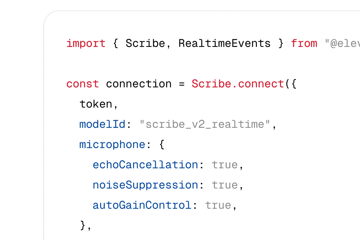 Scribe API code snippet