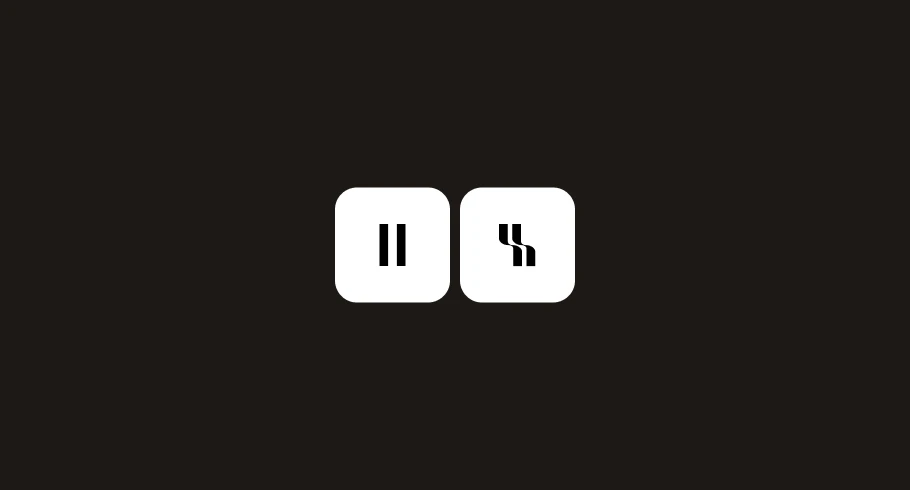 Pause and stop buttons on a black background.